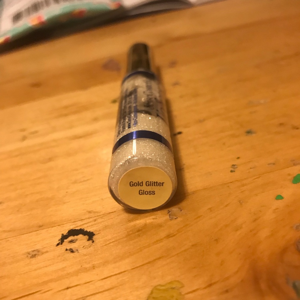 Gold Glitter LipSense lip gloss